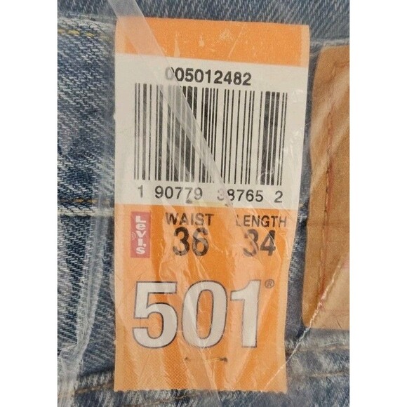Levi's Men's 501 Original Fit Jeans Straight Leg Button Fly 100% Cotton W36 X 34 - Picture 6 of 13